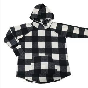 LuLaRoe 2xl Amber Hoodie Black White Buffalo VHTF